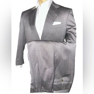 Canali Fodera 2pc Suit Men Grey 38L Pants 32x31L  Made In Italy